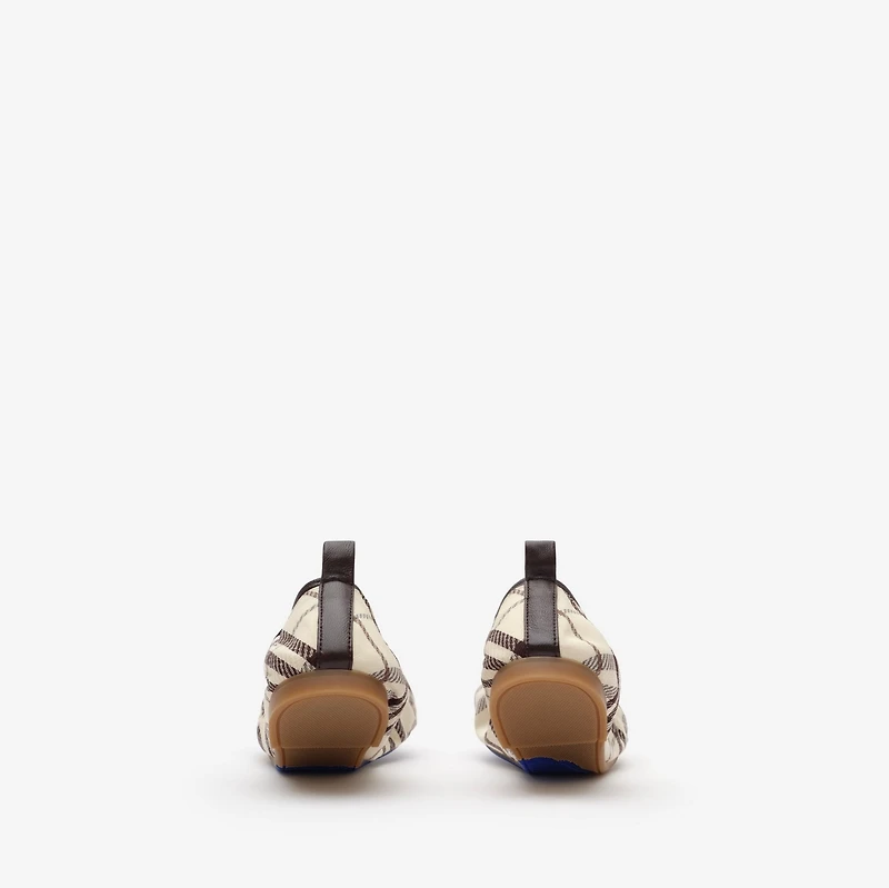 Check Fawn Ballerinas​ in Light beige - Women | Burberry® Official