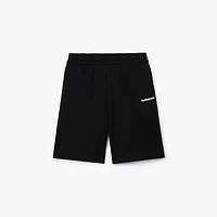 Cotton Shorts in Black - Men | Burberry® Official
