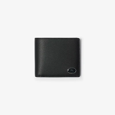 Knight Stamp Bifold Coin Wallet in Black - Men, Leather | Burberry® Official