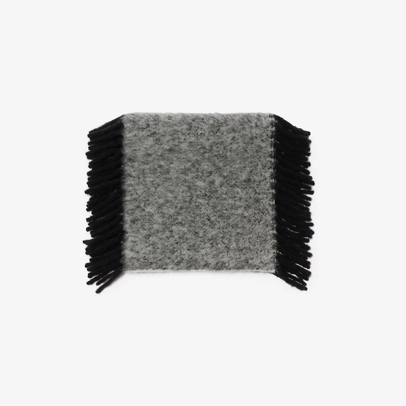 Alpaca Wool Blend Happy Scarf in Black/calico white | Burberry® Official