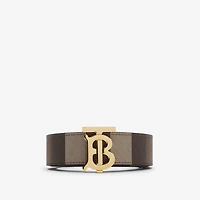 Reversible Check TB Belt in Dark birch brown - Women | Burberry® Official