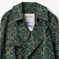 Long Baroque Viscose Blend Trench Coat in Vine green - Men | Burberry® Official