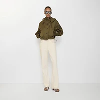 High Rise Bootcut Jeans in Ceramic white - Women, Cotton | Burberry® Official