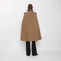 Wool Belmont Trench Cape in Camel brown/treacle brown - Women | Burberry® Official