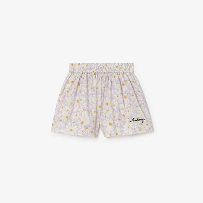 Daisy Cotton Shorts in Wisteria purple | Burberry® Official