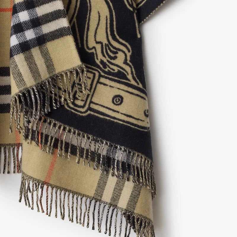 Stormy Knight Wool Cape in Sand | Burberry® Official