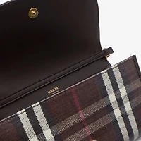 Highlands Chain Strap Wallet​ in Mahogany - Women | Burberry® Official