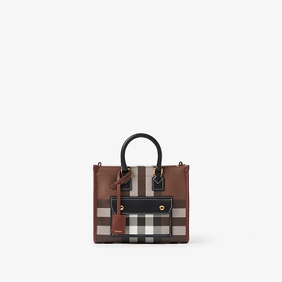 Mini Freya Tote in Dark birch brown - Women | Burberry® Official