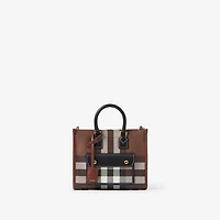 Mini Freya Tote in Dark birch brown - Women | Burberry® Official