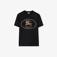 Knight Stamp Cotton T-shirt in Black - Men | Burberry® Official