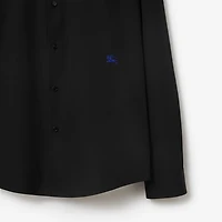 Slim Fit Cotton Formal Shirt in Black - Men | Burberry® Official