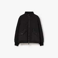 Quilted Thermoregulated Harrington Jacket in Black - Men | Burberry® Official