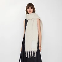 Alpaca Wool Blend Scarf in Alpine white | Burberry® Official