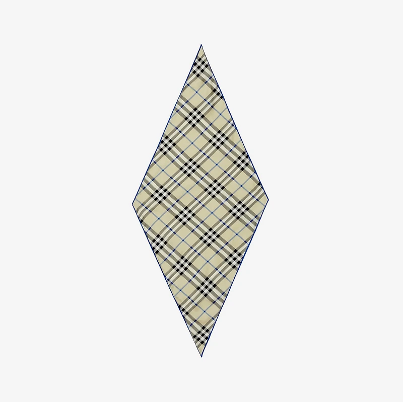 Check Silk Scarf in Lichen | Burberry® Official
