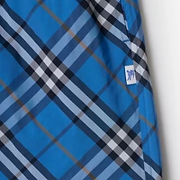 Check Swim Shorts in Hyacinth blue - Men | Burberry® Official