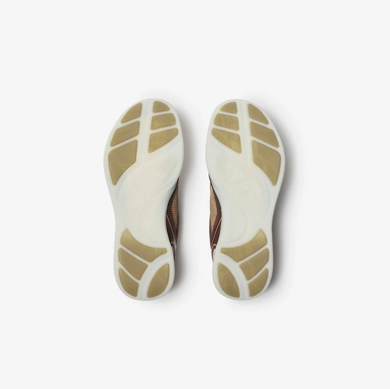 Check Matrix Sport Sneakers in Broom - Women, Nylon | Burberry® Official