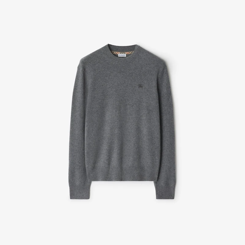 Cashmere Blend Sweater in Grey - Men | Burberry® Official