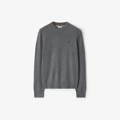 Cashmere Blend Sweater in Grey - Men | Burberry® Official