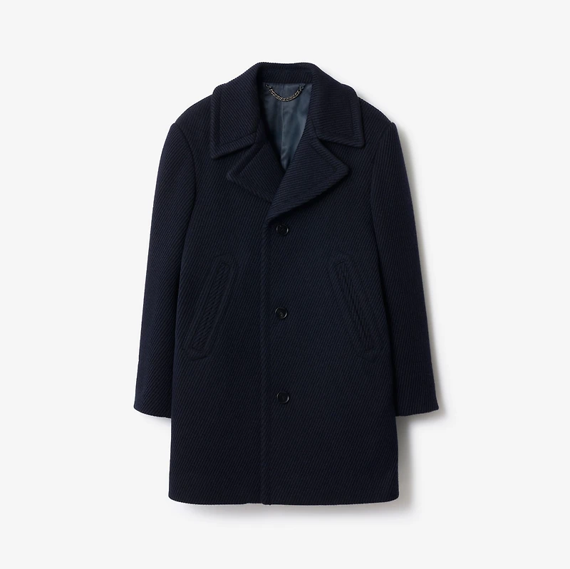 Wool Tailored Coat in Nightshade blue/twilight blue - Men | Burberry® Official