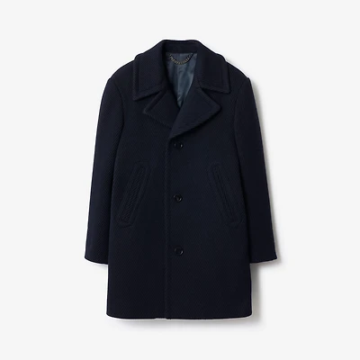 Wool Tailored Coat in Nightshade blue/twilight blue - Men | Burberry® Official