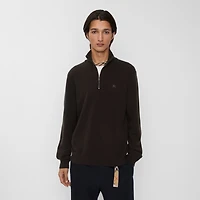 Cashmere Blend Half-zip Sweater in Scorched brown - Men | Burberry® Official