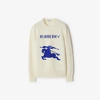Knight Wool Cashmere Sweater in Off white - Women | Burberry® Official
