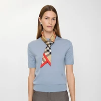 Skinny Check Silk Scarf in Sand | Burberry® Official