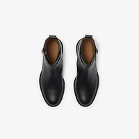 Leather Manor Jodhpur Boots in Black - Men | Burberry® Official