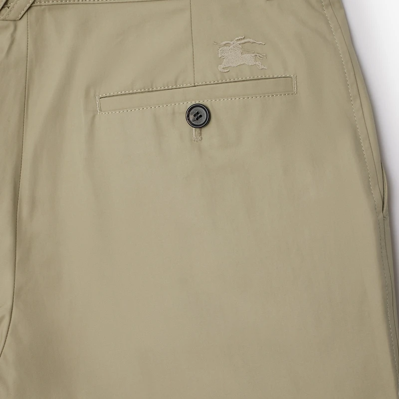Cotton Chino Shorts in Skylark - Men | Burberry® Official