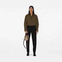 Mini Check Bucket Bag in Archive beige/military - Women | Burberry® Official
