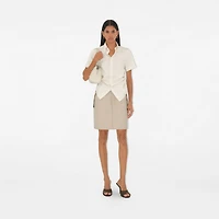 EKD Denim Mini Skirt in Rubble - Women, Cotton | Burberry® Official