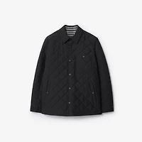 Reversible Quilted Jacket in Black/dark charcoal - Men | Burberry® Official