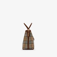 Check Zip Tote in Archive beige - Women