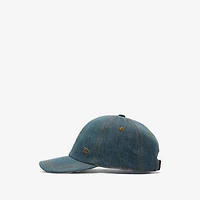 Denim Baseball Cap in Indigo blue - Men | Burberry® Official