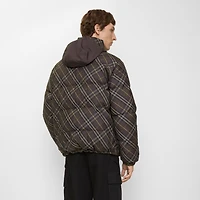 Reversible Check Snowdon Puffer Jacket in Truffle brown - Men | Burberry® Official