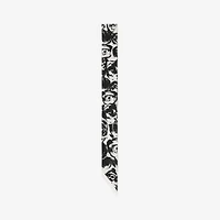 Skinny Reversible Rose Silk Scarf in Black | Burberry® Official