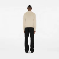 Check Label Wool Sweater in Nutmeg - Men | Burberry® Official