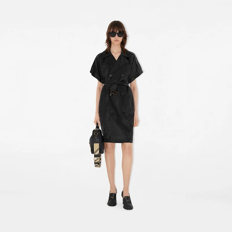 Viscose Trench Dress in Black - Women | Burberry® Official