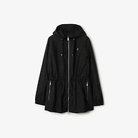 Short Nylon Cotton Parka in Black - Women | Burberry® Official