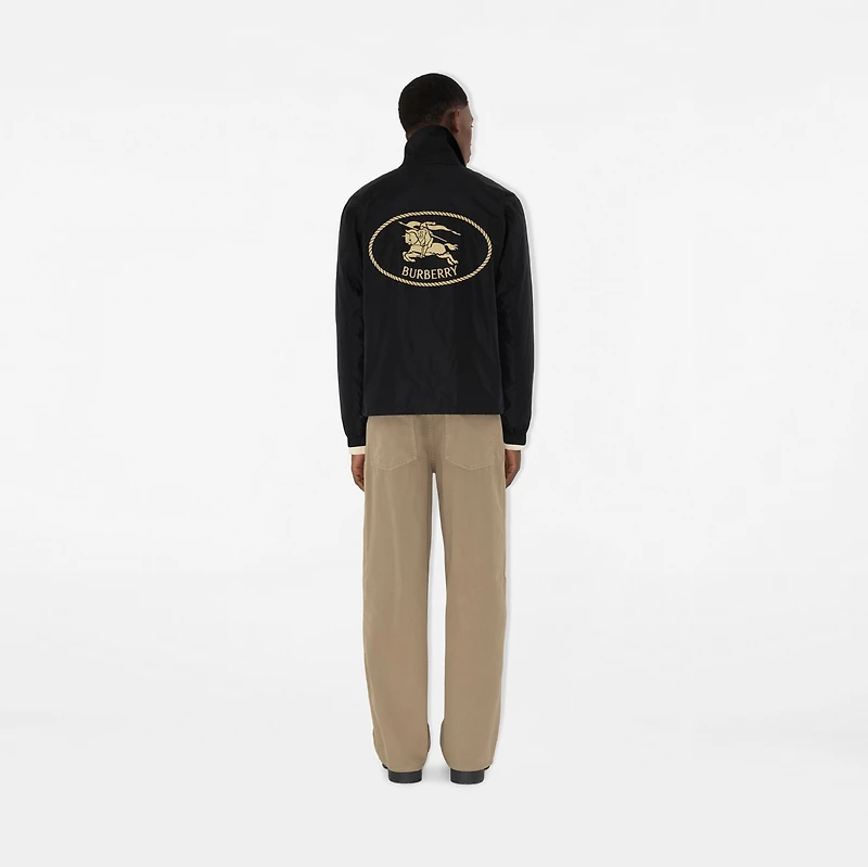 Knight Stamp Nylon Coach Jacket in Black - Men | Burberry® Official