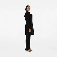 Mid-length Chelsea Heritage Trench Coat in Black - Women, Cotton Gabardine | Burberry® Official