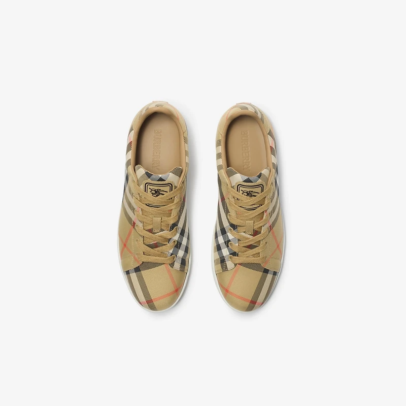 Check Set Sneakers in Sand beige - Women | Burberry® Official