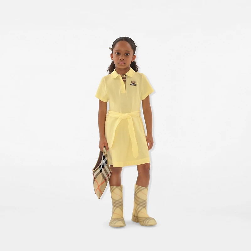 Cotton Polo Shirt Dress in Sherbet | Burberry® Official