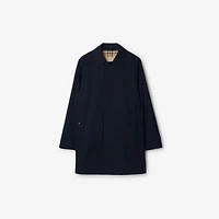 Short Camden Heritage Car Coat in Coal blue - Men, Cotton Gabardine | Burberry® Official