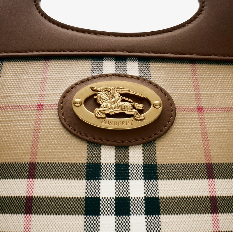 Mini Pocket Bag in Archive beige - Women, Cotton | Burberry® Official