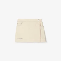 Denim Skort in Ecru beige | Burberry® Official