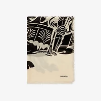 Wide EKD Wool Scarf in Calico | Burberry® Official