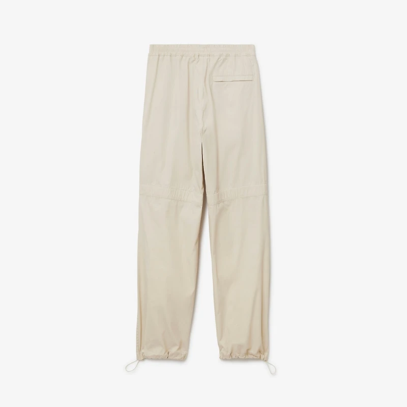 Cotton Blend Trousers in Wheat - Men | Burberry® Official