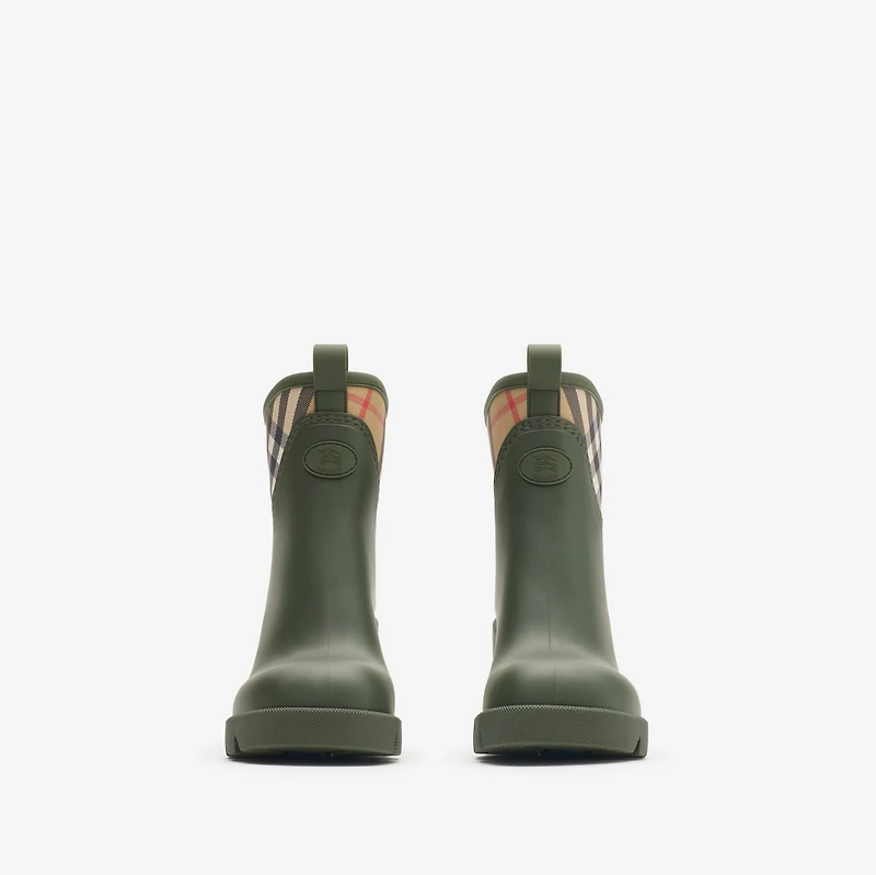 Rubber Marsh Stamp Heeled Low Boots​ in Loch - Women | Burberry® Official
