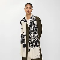 Wide EKD Wool Scarf in Calico | Burberry® Official